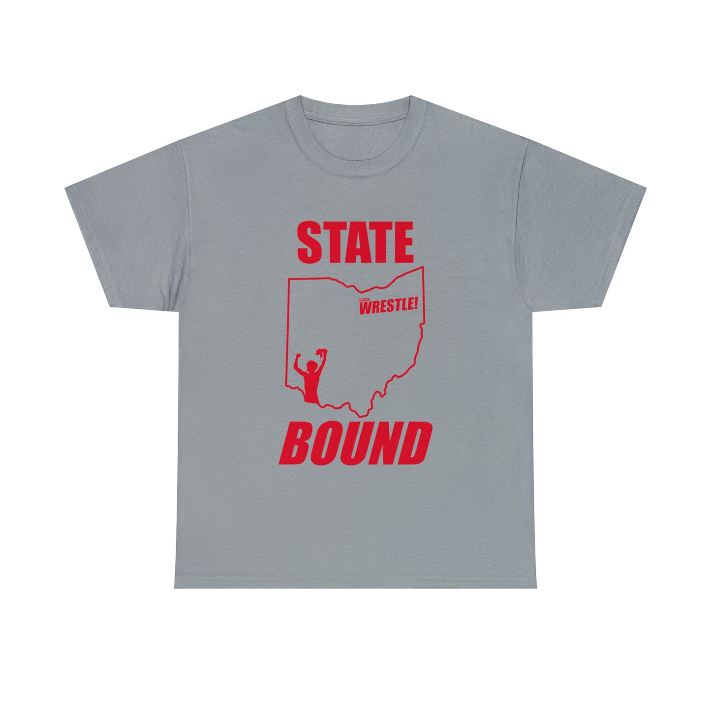Ohio State Bound, Red Logo, Unisex Heavy Cotton Tee
