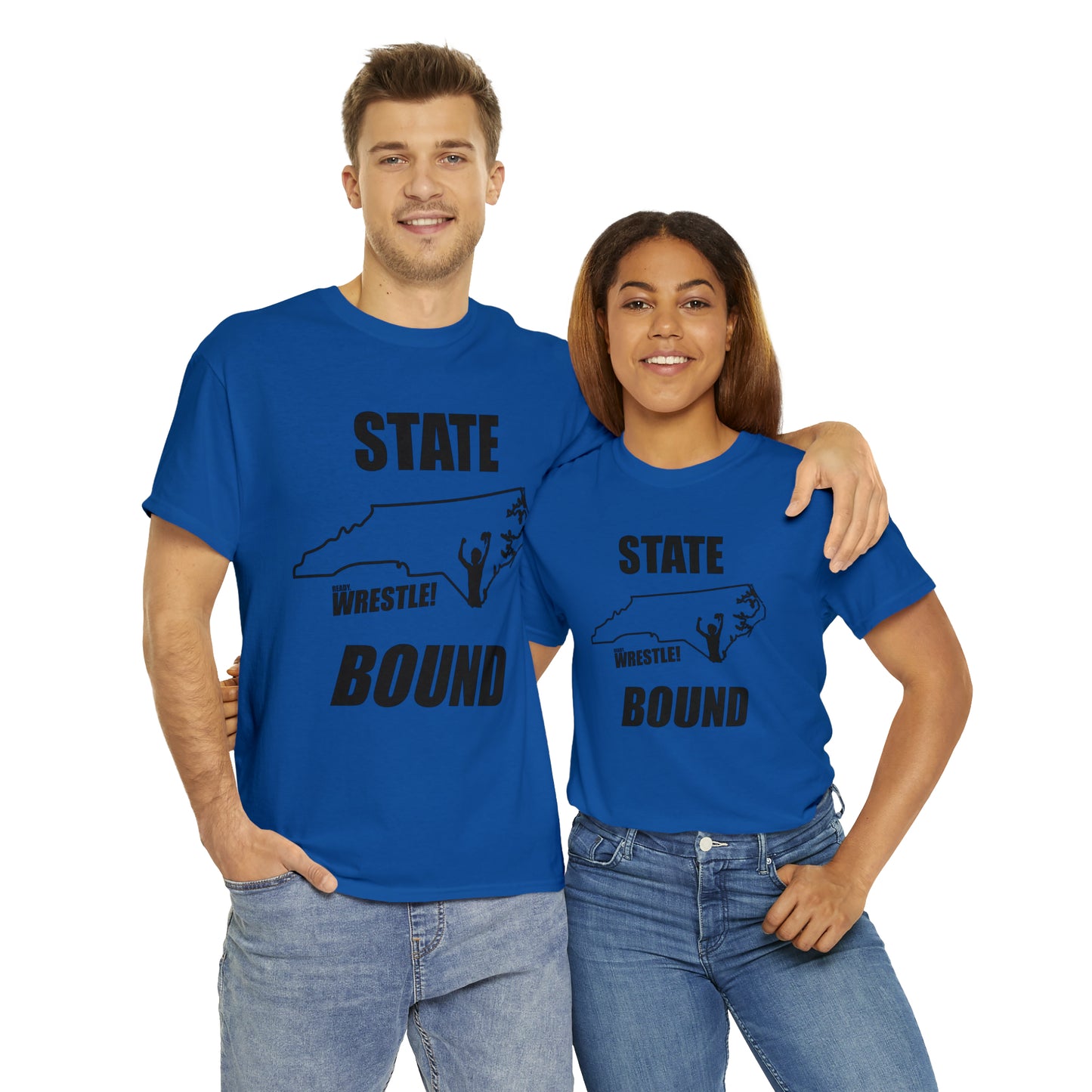 North Carolina State Bound, Black Logo, Unisex Heavy Cotton Tee