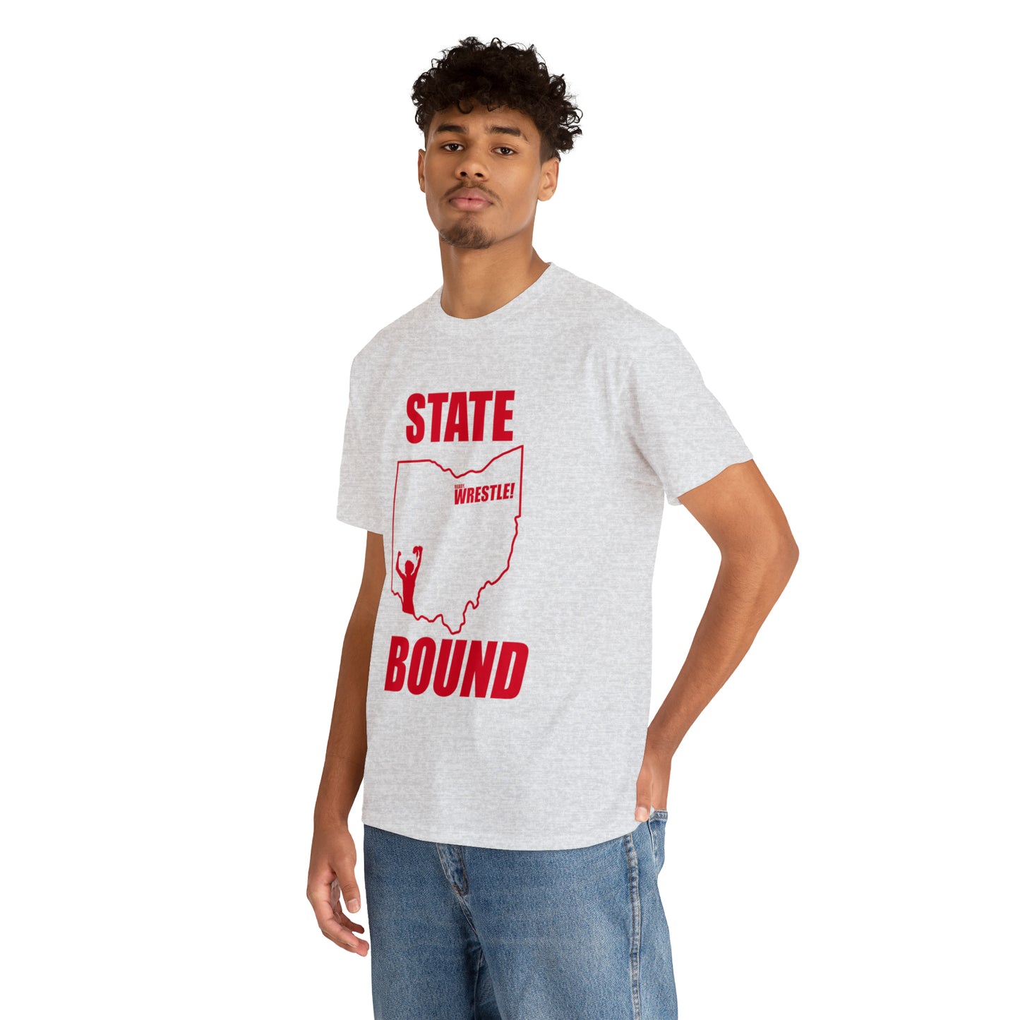 Ohio State Bound, Red Logo, Unisex Heavy Cotton Tee