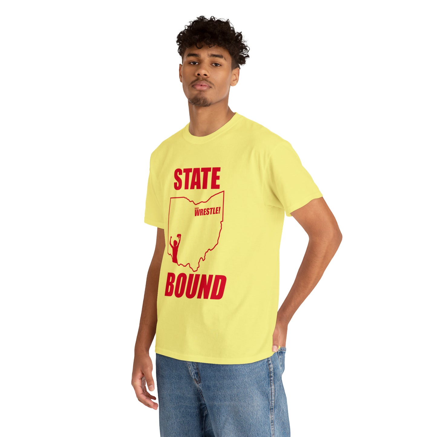 Ohio State Bound, Red Logo, Unisex Heavy Cotton Tee