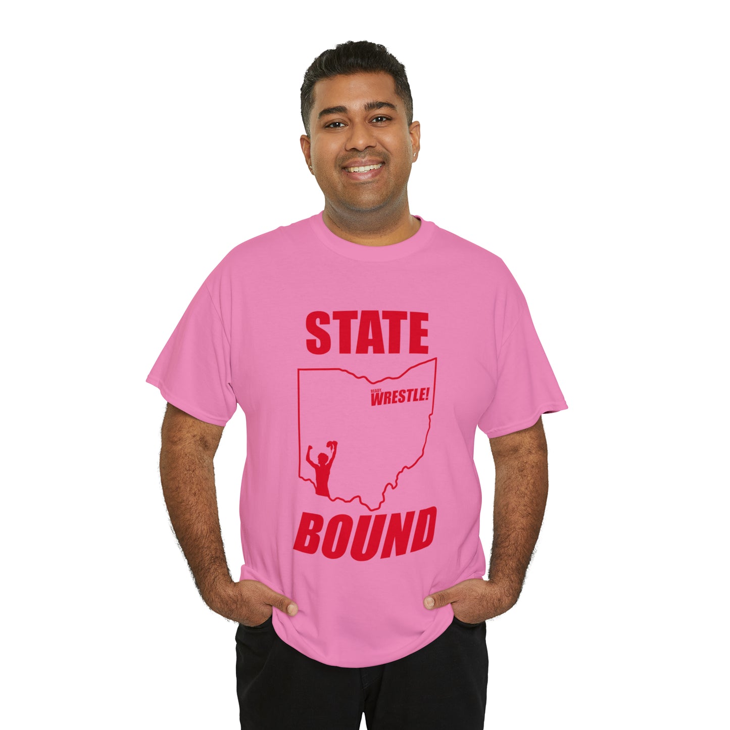 Ohio State Bound, Red Logo, Unisex Heavy Cotton Tee