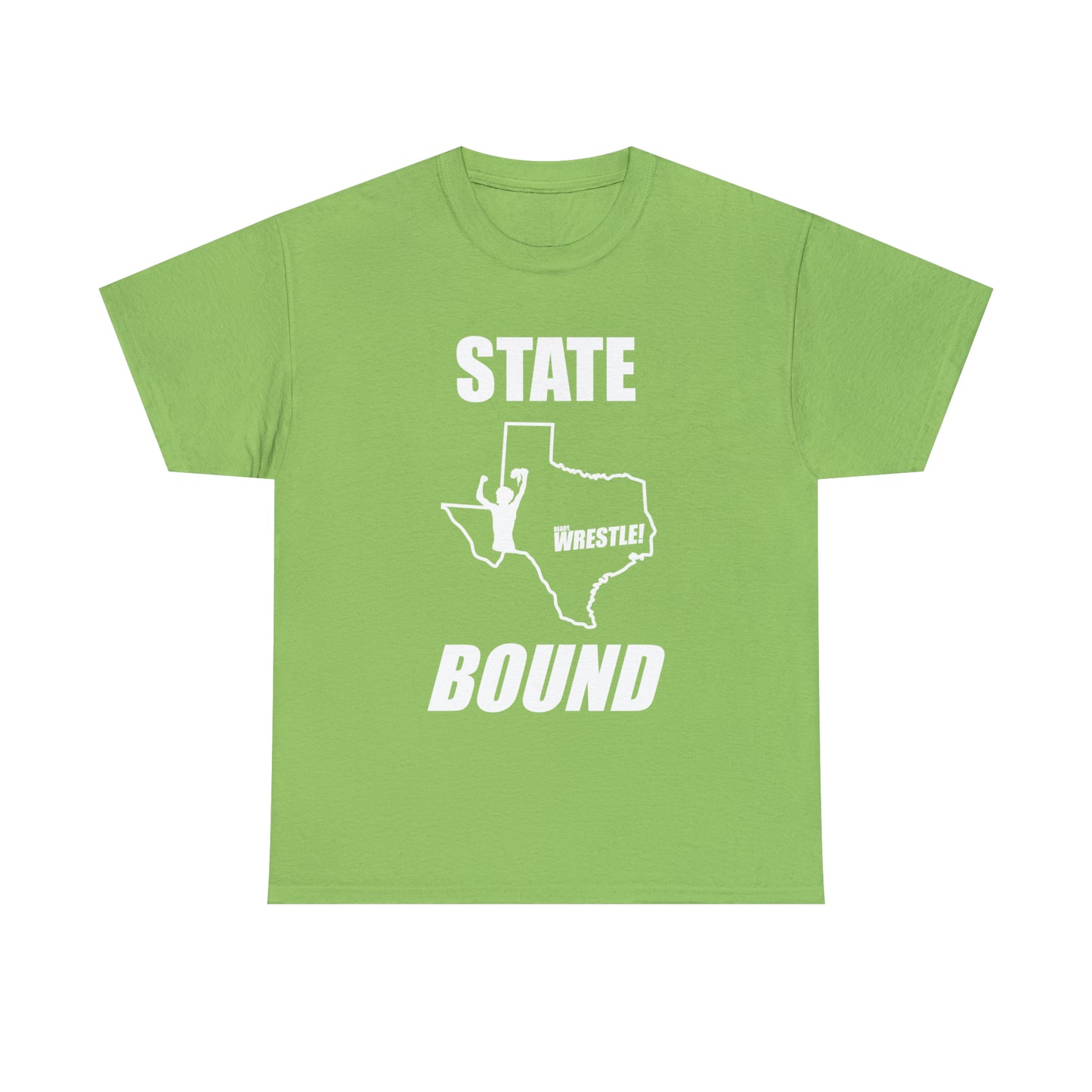 Texas State Bound, White Logo, Unisex Heavy Cotton Tee