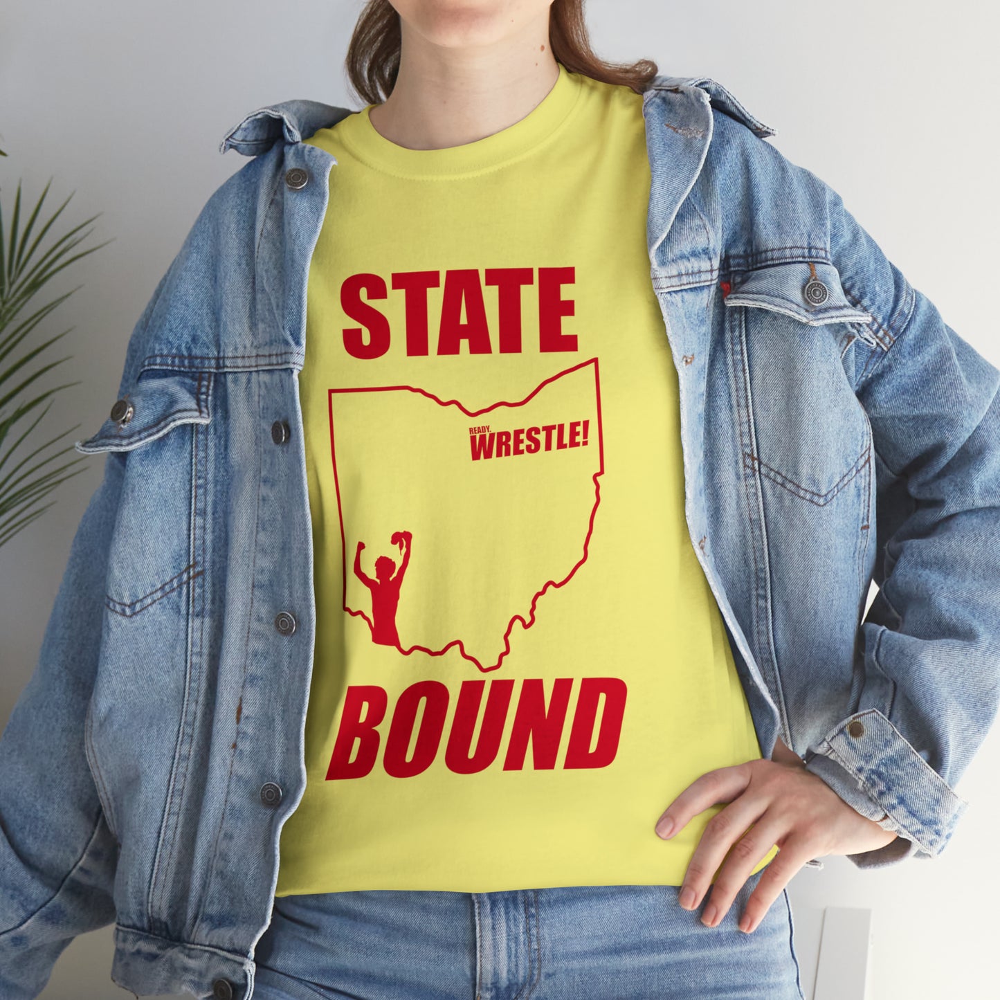 Ohio State Bound, Red Logo, Unisex Heavy Cotton Tee