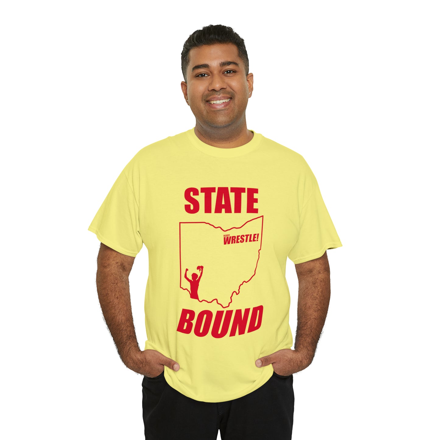 Ohio State Bound, Red Logo, Unisex Heavy Cotton Tee