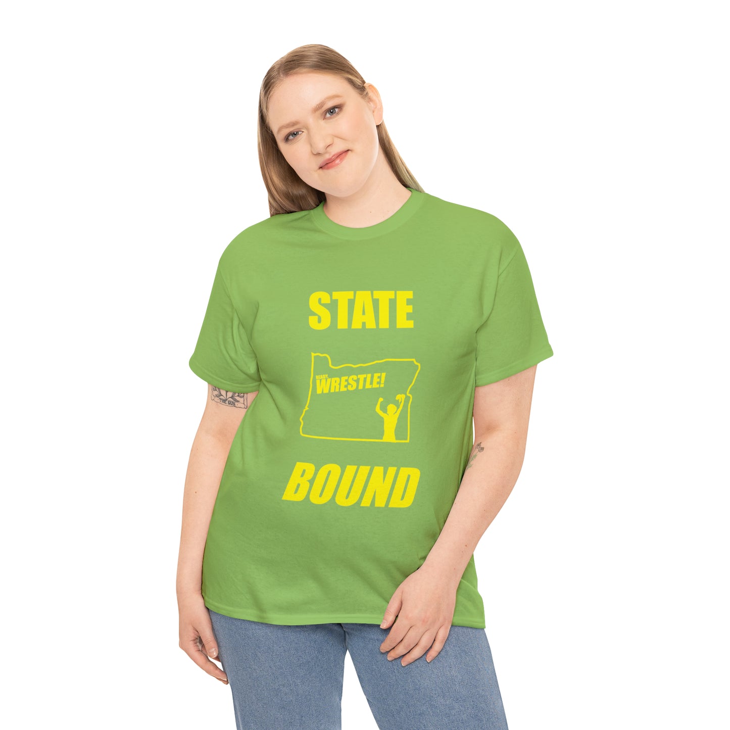 Oregon State Bound, Gold Logo, Unisex Heavy Cotton Tee