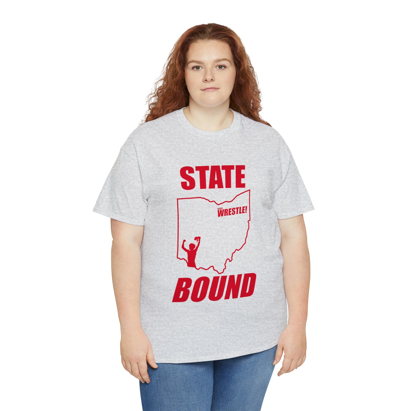Ohio State Bound, Red Logo, Unisex Heavy Cotton Tee