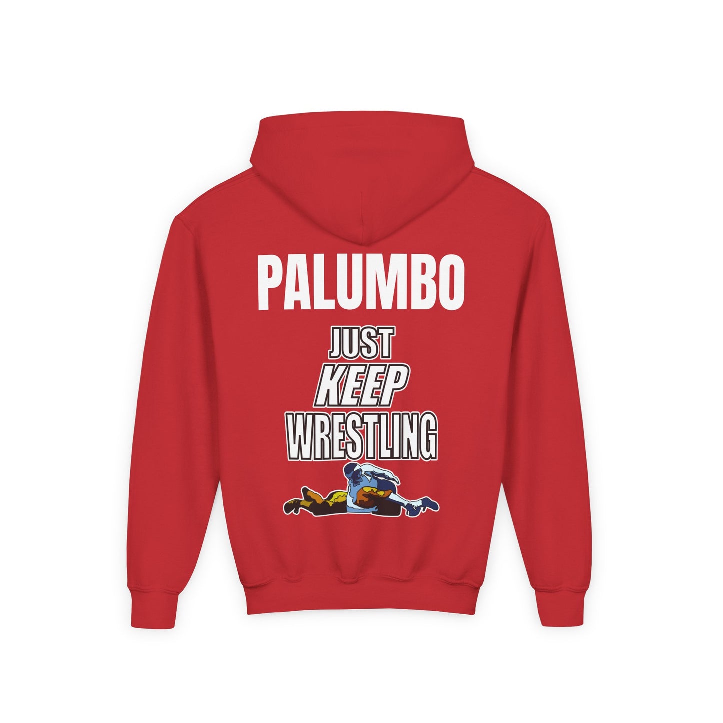 Just Keep Wrestling, Youth Heavy Blend Hooded Sweatshirt