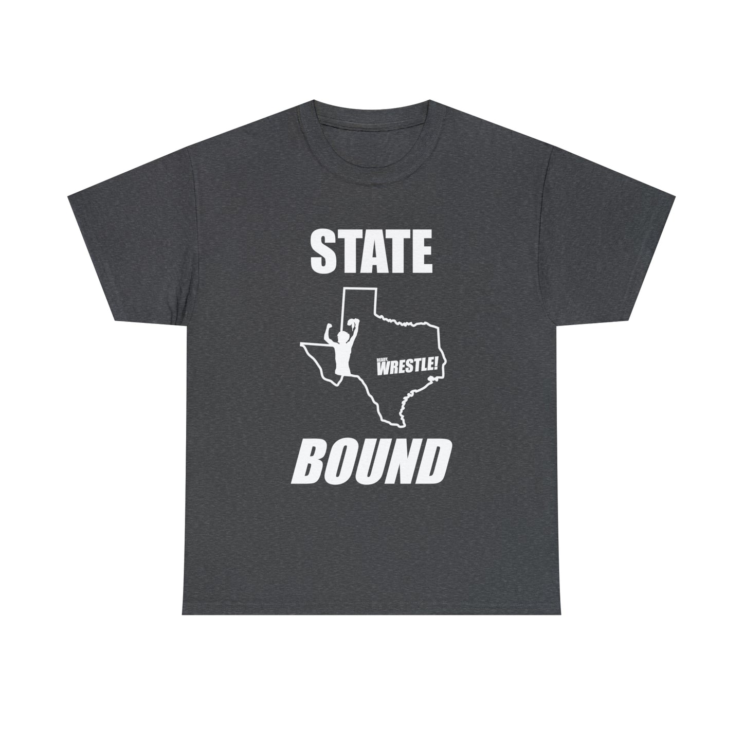 Texas State Bound, White Logo, Unisex Heavy Cotton Tee