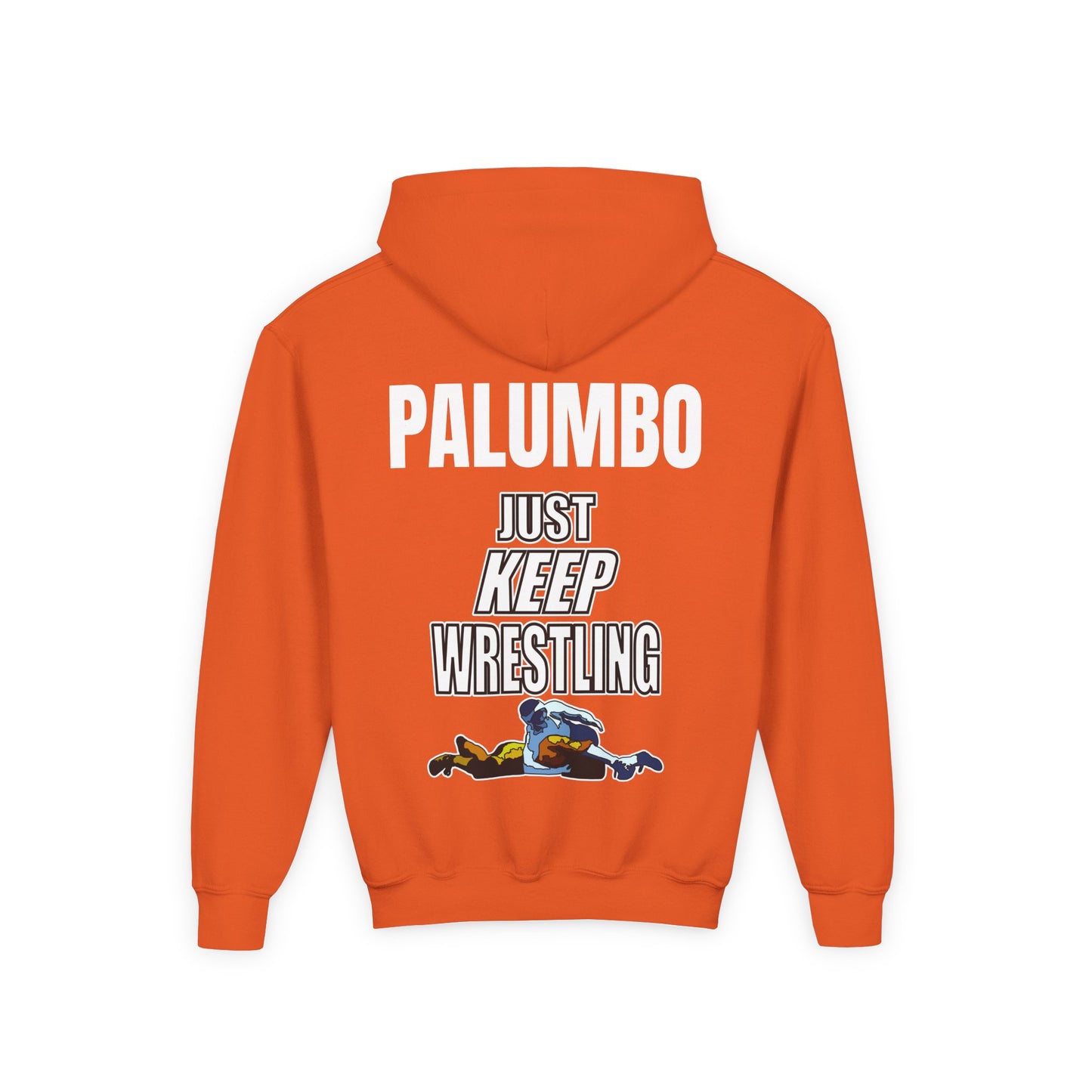 Just Keep Wrestling, Youth Heavy Blend Hooded Sweatshirt