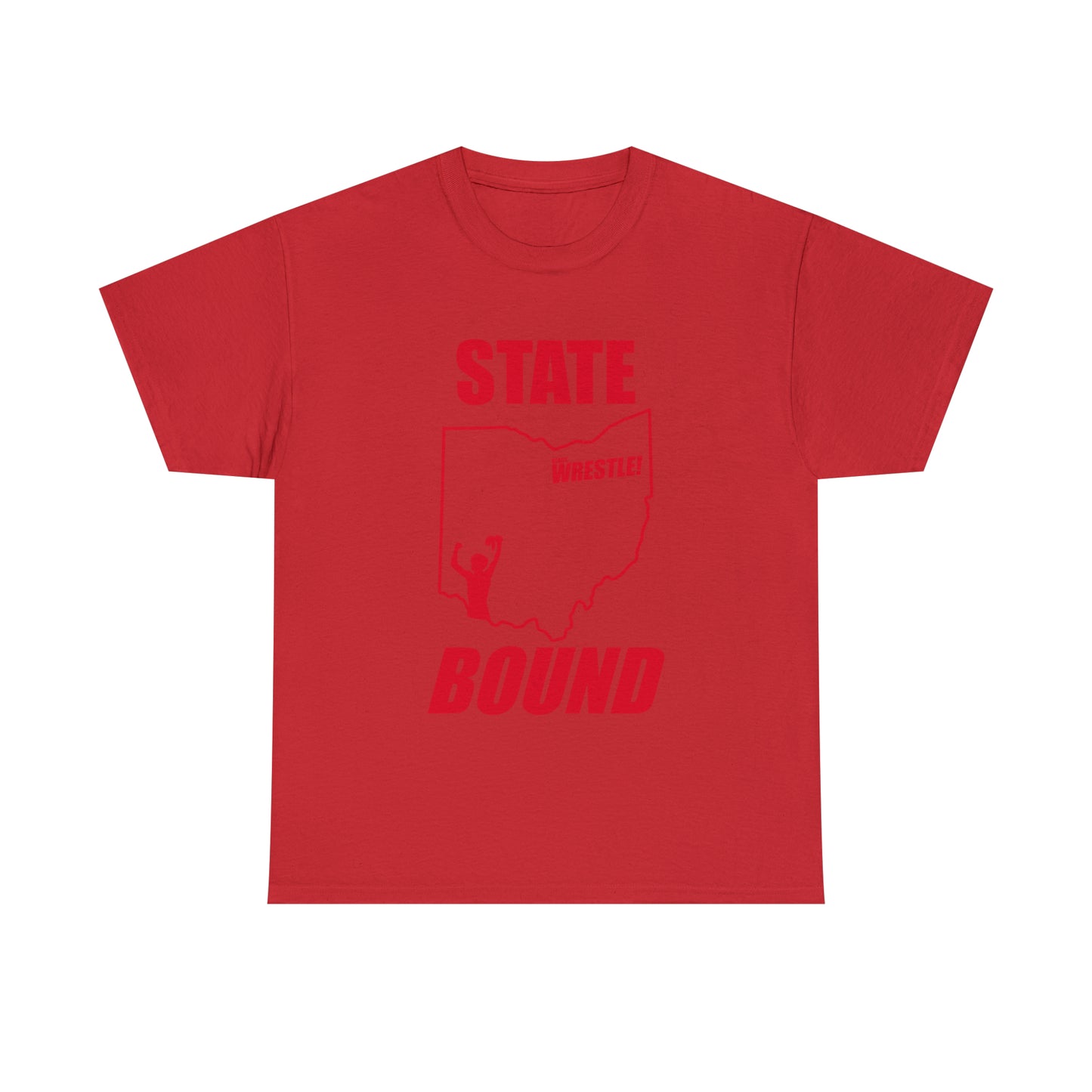 Ohio State Bound, Red Logo, Unisex Heavy Cotton Tee