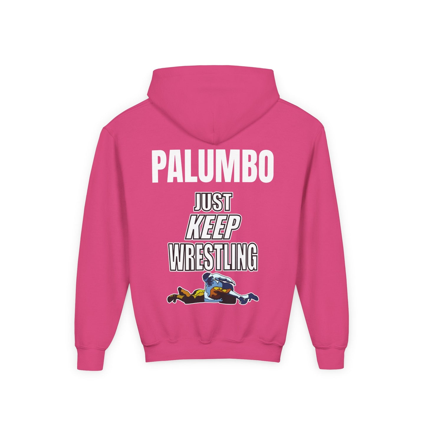 Just Keep Wrestling, Youth Heavy Blend Hooded Sweatshirt
