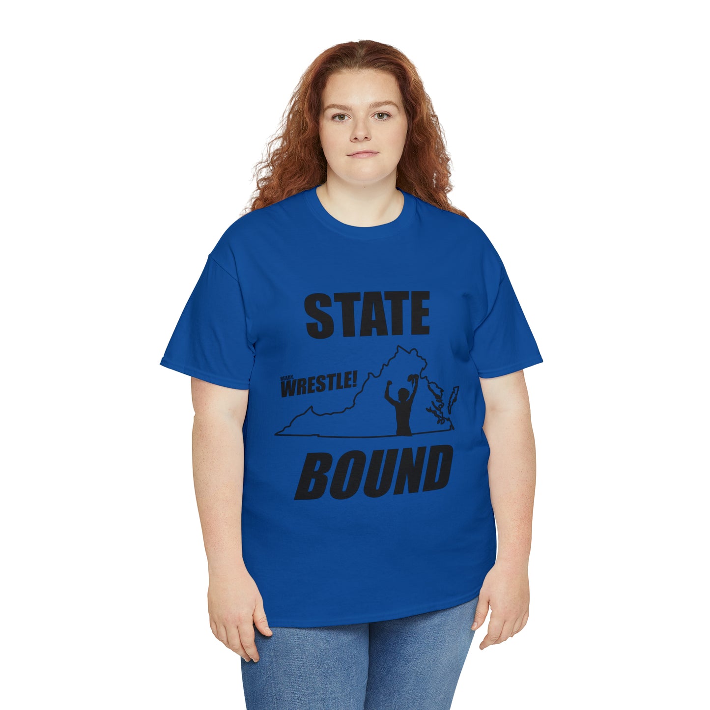 Virginia State Bound, Black Logo, Unisex Heavy Cotton Tee