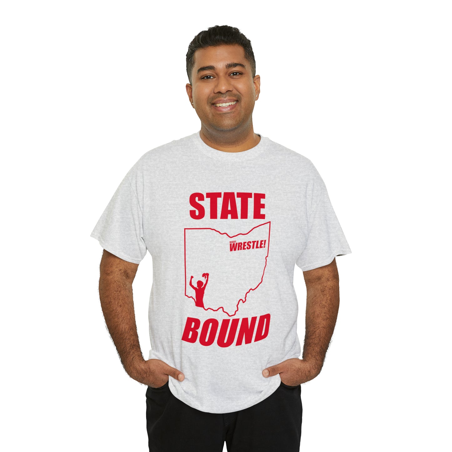 Ohio State Bound, Red Logo, Unisex Heavy Cotton Tee