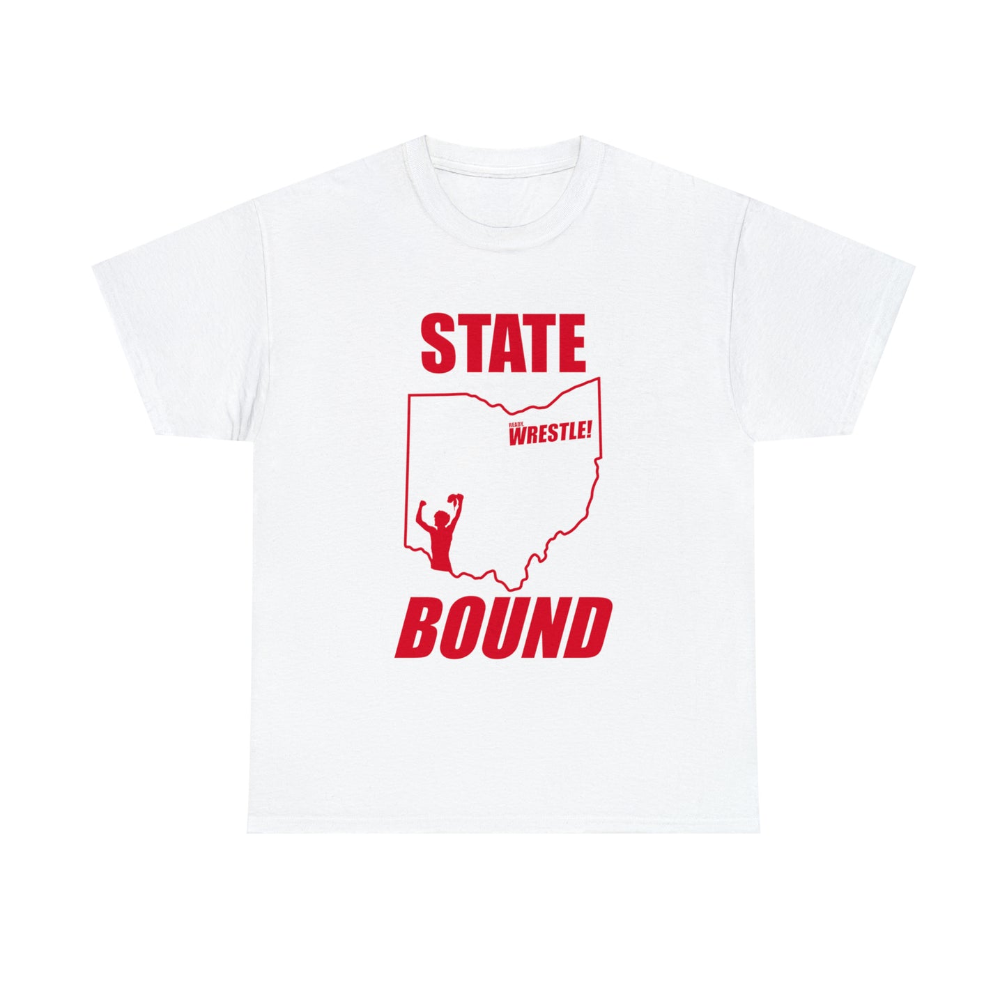Ohio State Bound, Red Logo, Unisex Heavy Cotton Tee
