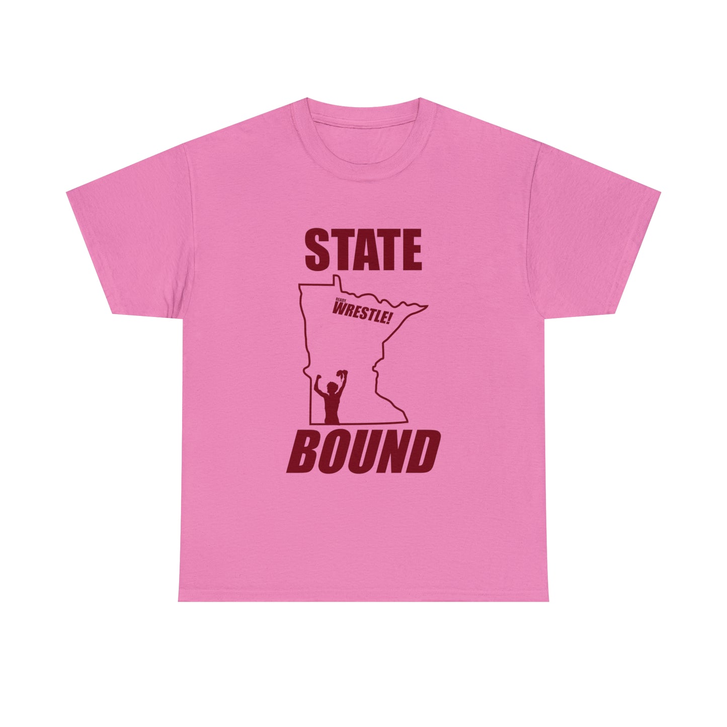 Minnetsota State Bound, Maroon Logo, Unisex Heavy Cotton Tee
