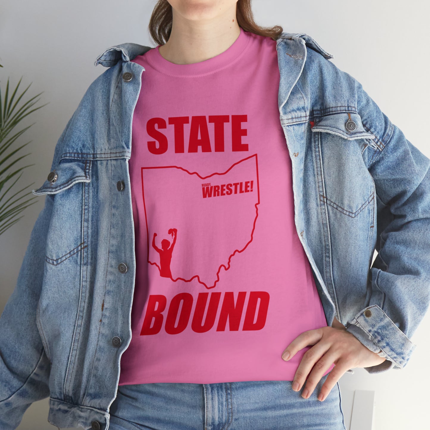 Ohio State Bound, Red Logo, Unisex Heavy Cotton Tee