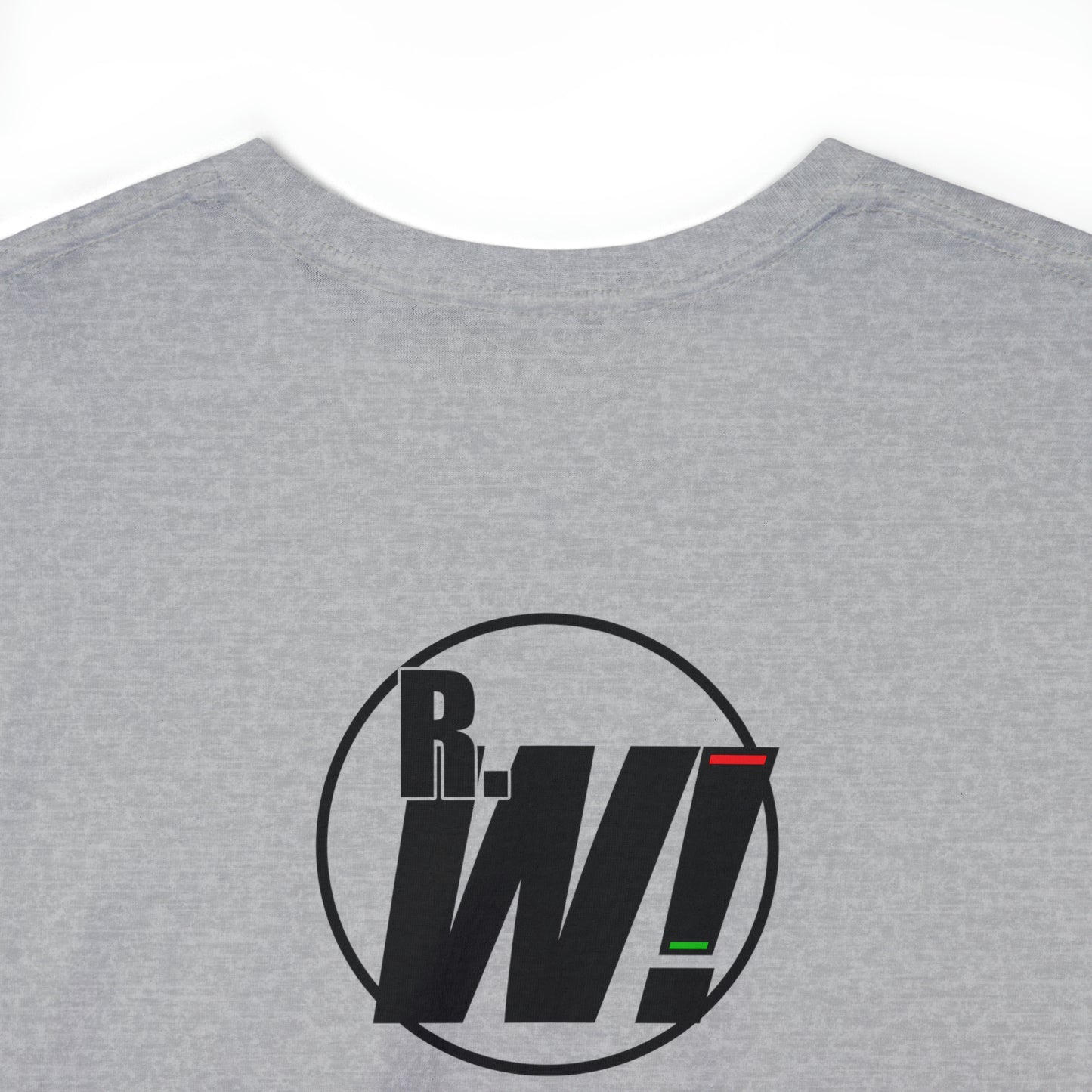 Ready. Wrestle! Red Logo w/White Silhouettes, Unisex Heavy Cotton Tee