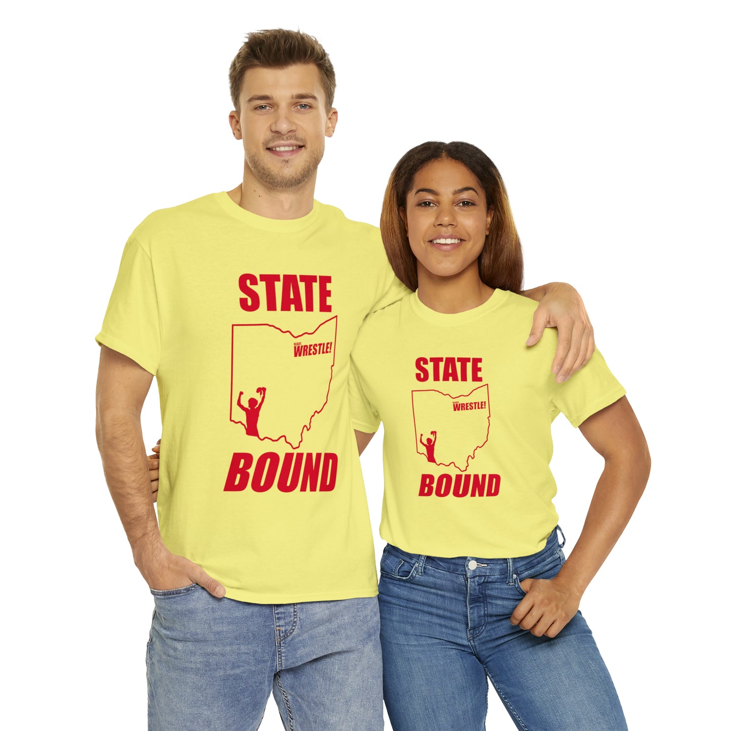 Ohio State Bound, Red Logo, Unisex Heavy Cotton Tee
