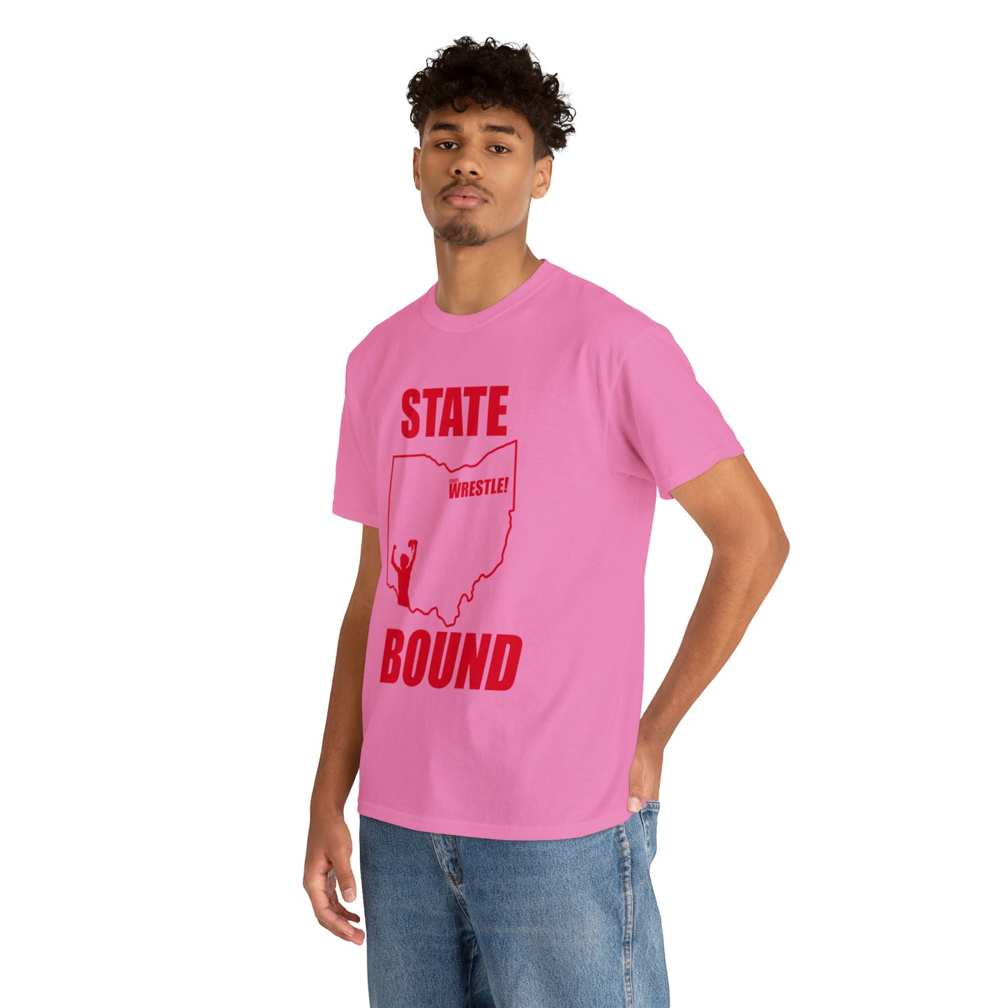 Ohio State Bound, Red Logo, Unisex Heavy Cotton Tee