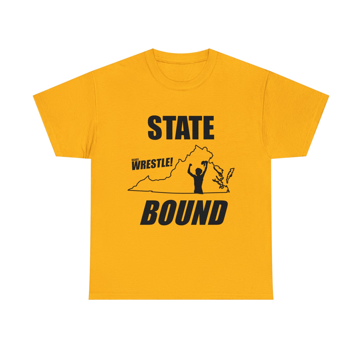 Virginia State Bound, Black Logo, Unisex Heavy Cotton Tee