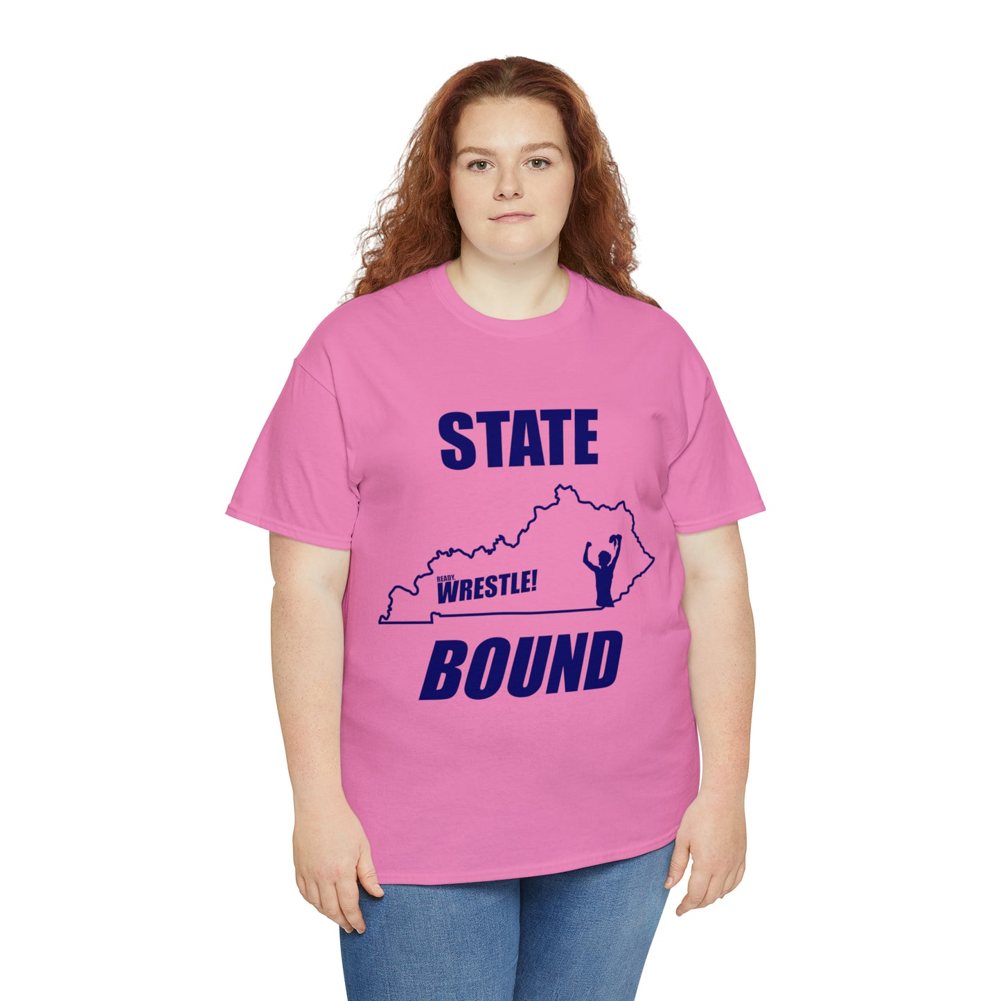 Kentucky State Bound, Royal Blue Logo, Unisex Heavy Cotton Tee