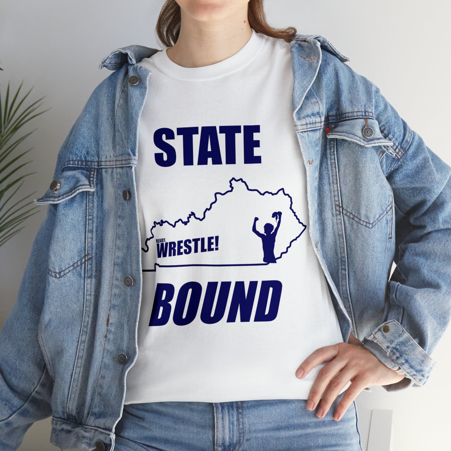 Kentucky State Bound, Royal Blue Logo, Unisex Heavy Cotton Tee