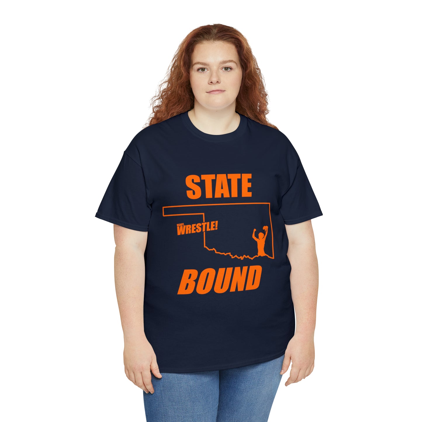 Oklahoma State Bound, Orange Logo, Unisex Heavy Cotton Tee