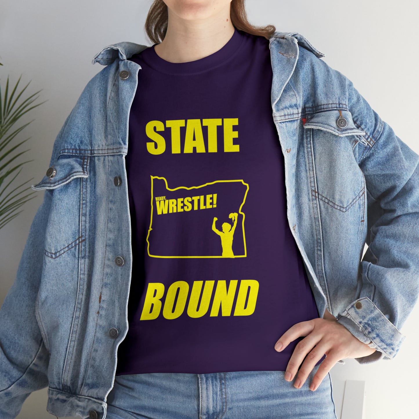 Oregon State Bound, Gold Logo, Unisex Heavy Cotton Tee