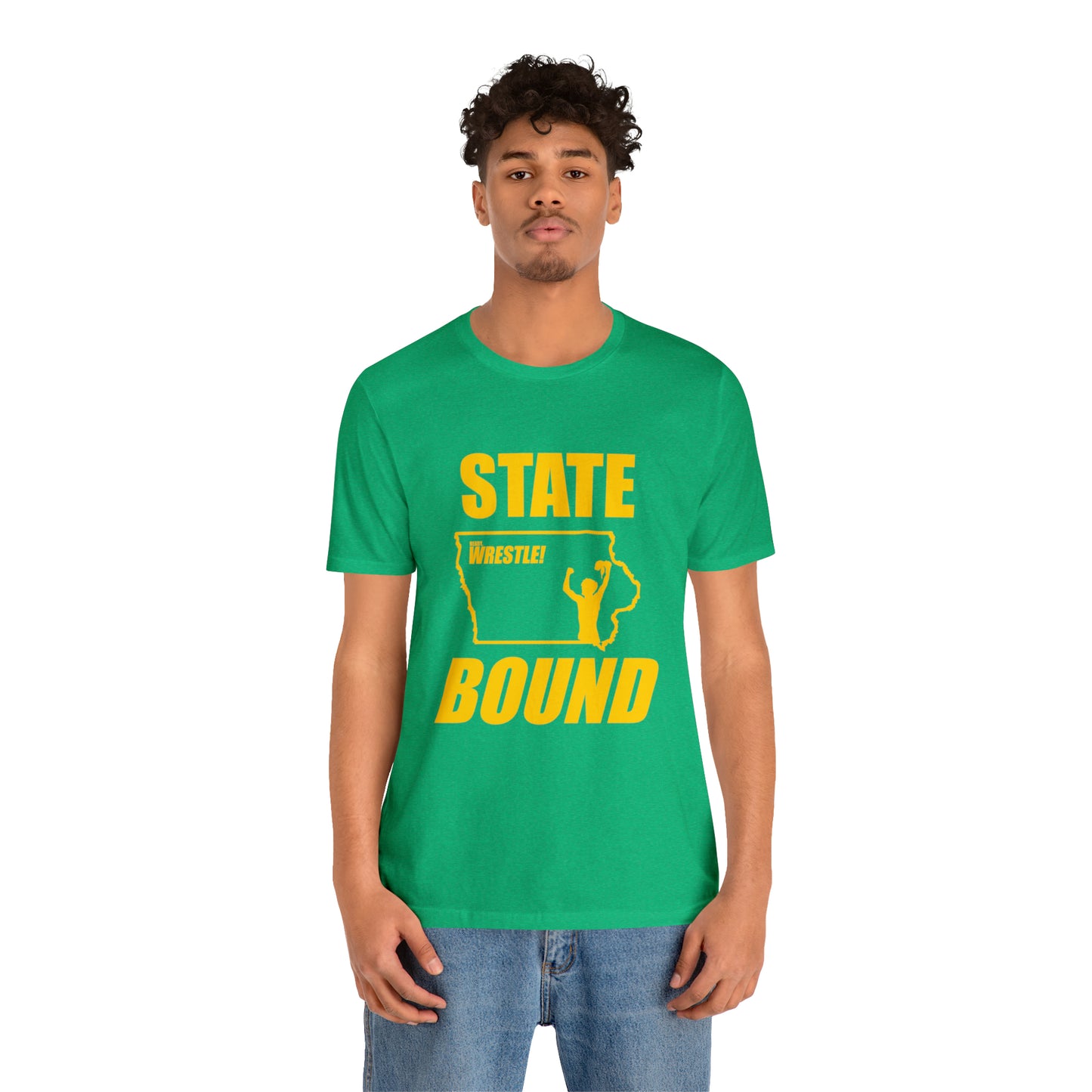 Iowa State Bound, Unisex Jersey Short Sleeve Tee, Gold Logo