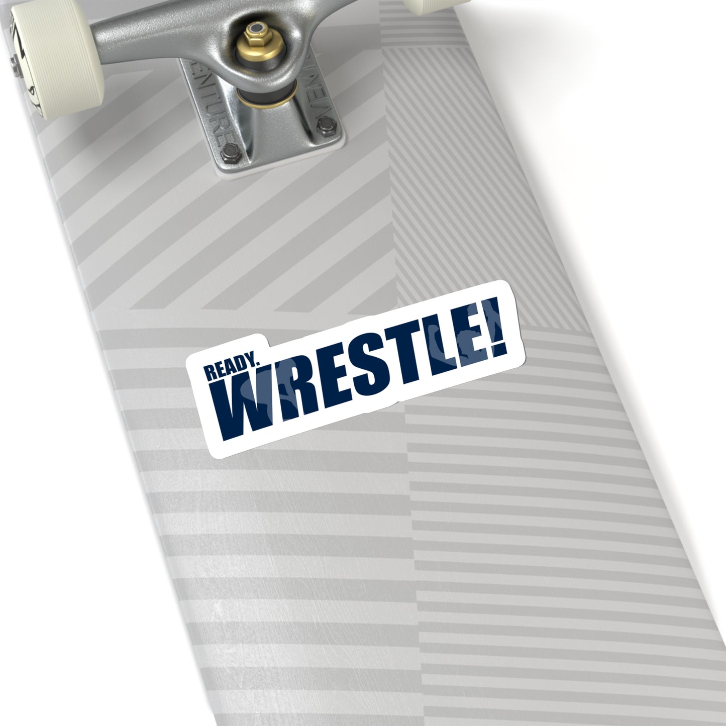 Ready. Wrestle! Blue/White Kiss-Cut Stickers