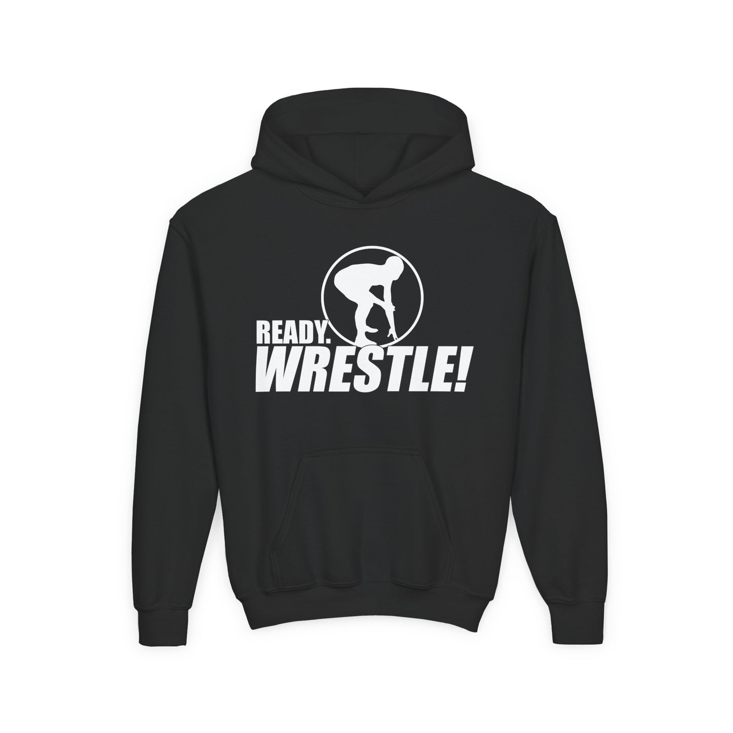 Just Keep Wrestling, Youth Heavy Blend Hooded Sweatshirt