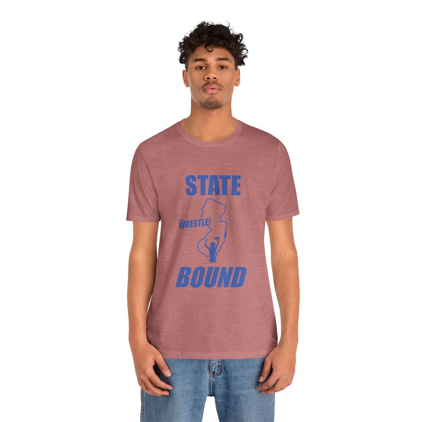 New Jersey State Bound, Blue print, Bella+Canvas 3001, Unisex Jersey Short Sleeve Tee