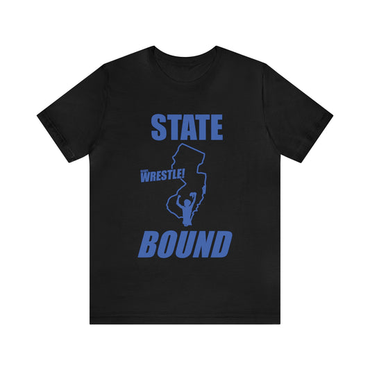 New Jersey State Bound, Blue print, Bella+Canvas 3001, Unisex Jersey Short Sleeve Tee