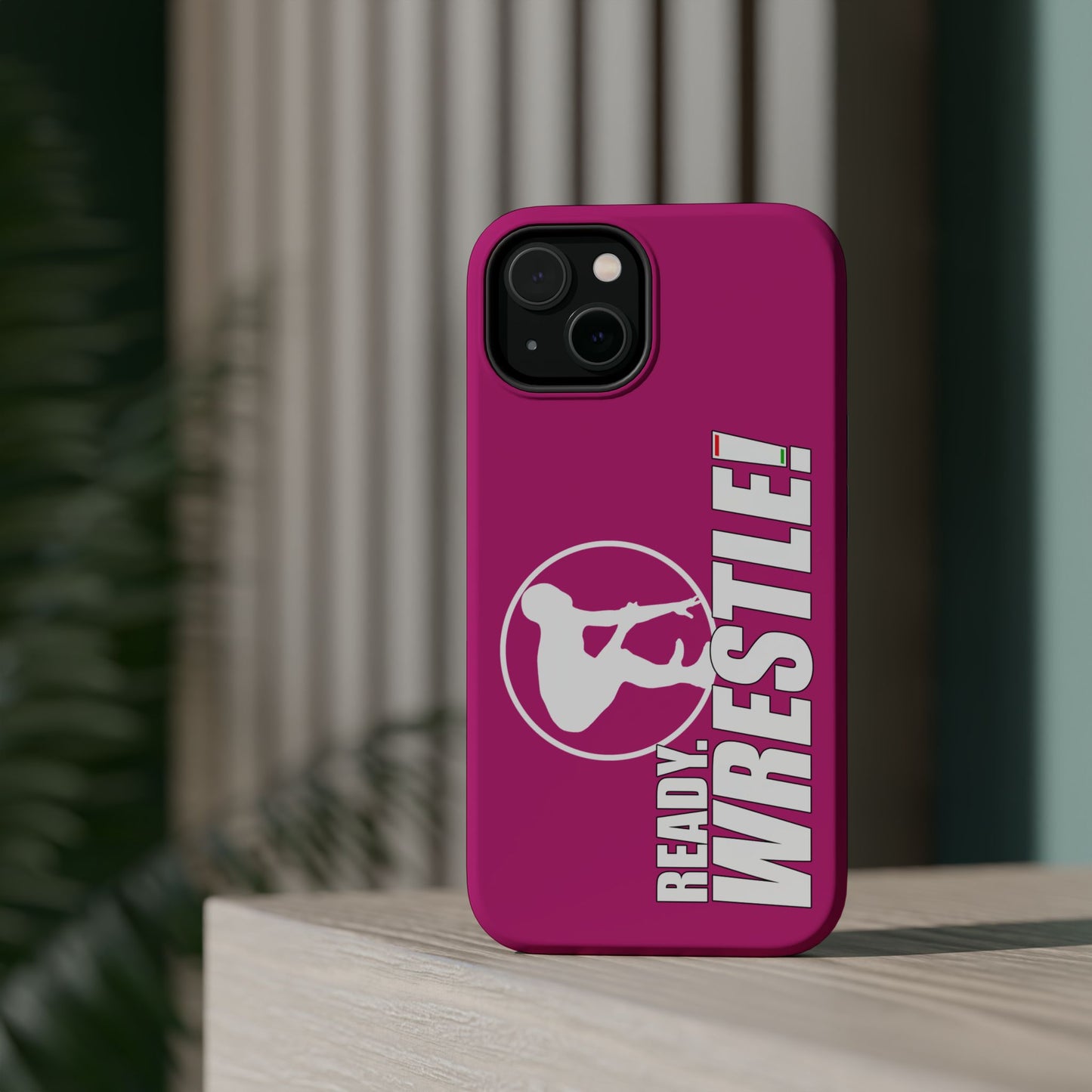 Ready. Wrestle! Pink iPhone Magnetic Impact-Resistant Case