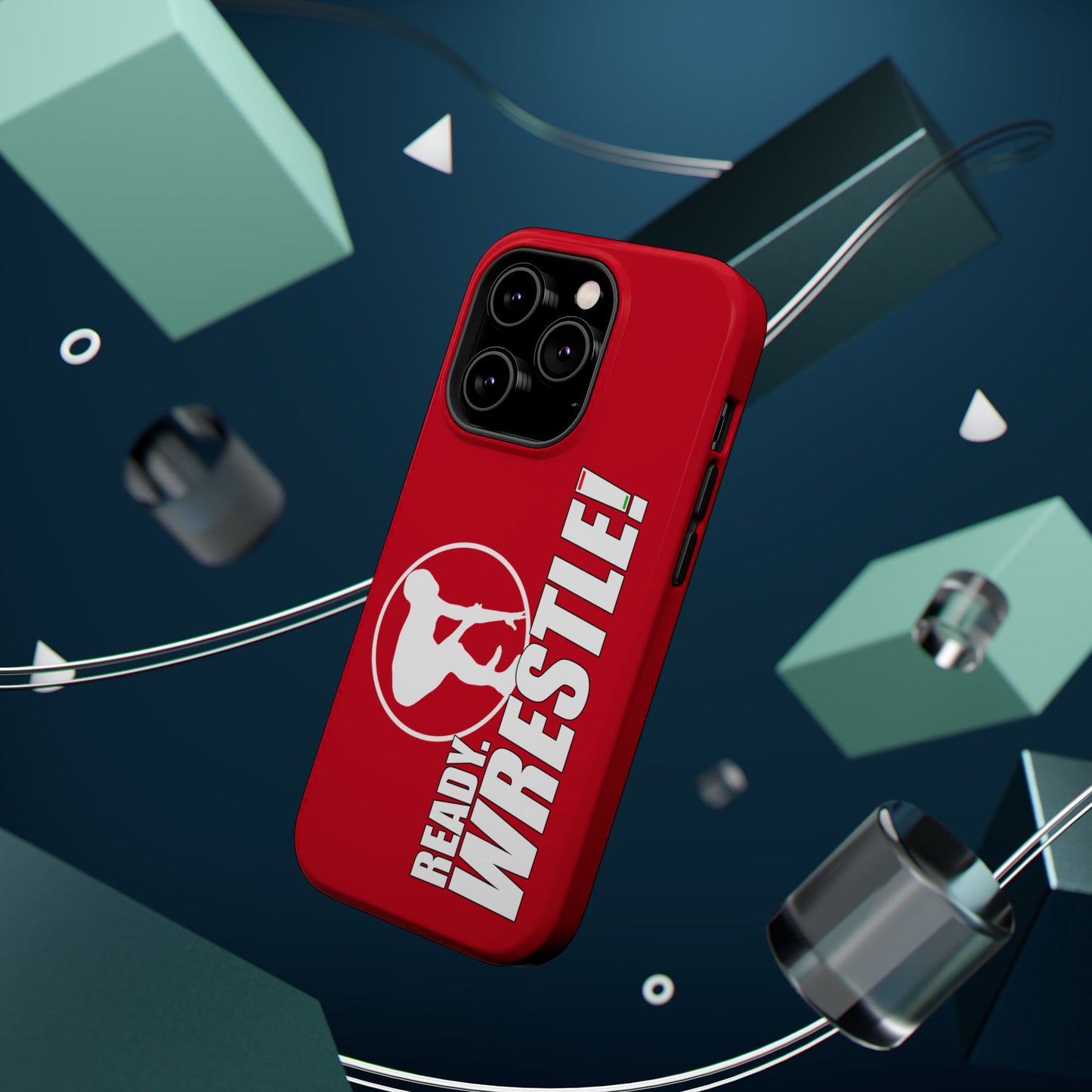 Ready. Wrestle! Red iPhone Magnetic Impact-Resistant Case