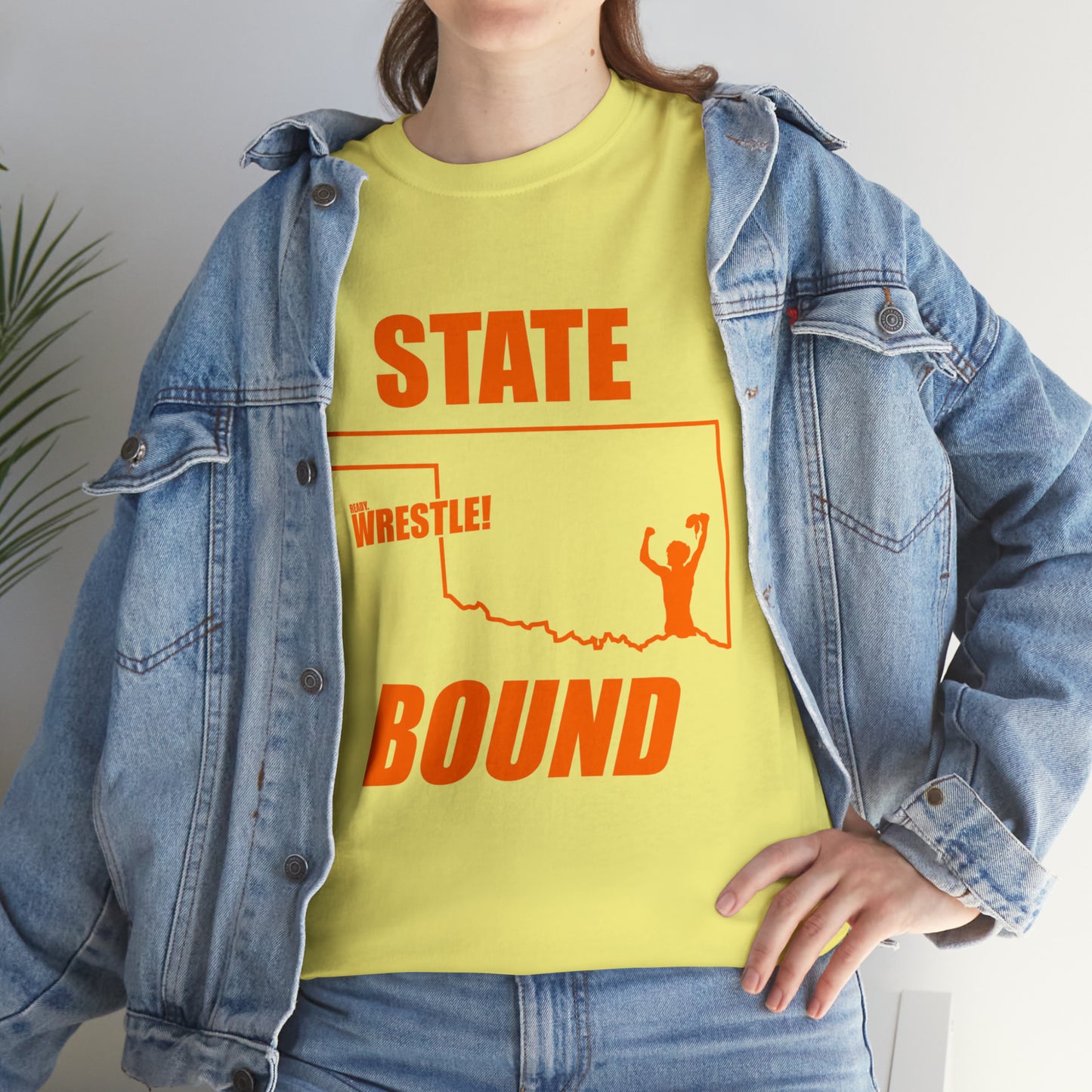 Oklahoma State Bound, Orange Logo, Unisex Heavy Cotton Tee