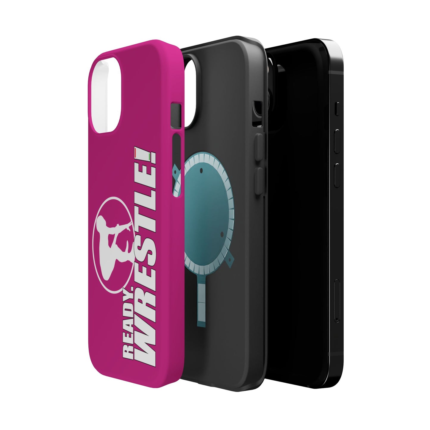 Ready. Wrestle! Pink iPhone Magnetic Impact-Resistant Case