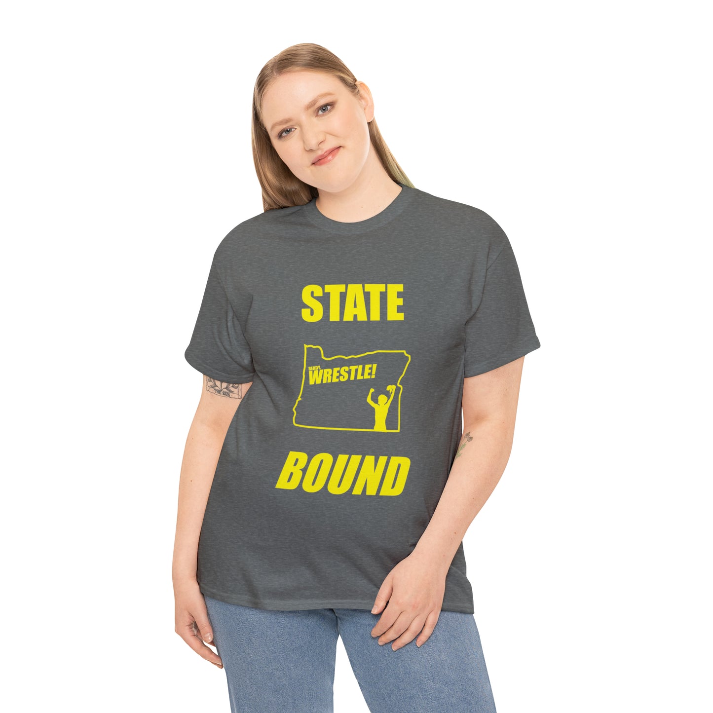 Oregon State Bound, Gold Logo, Unisex Heavy Cotton Tee