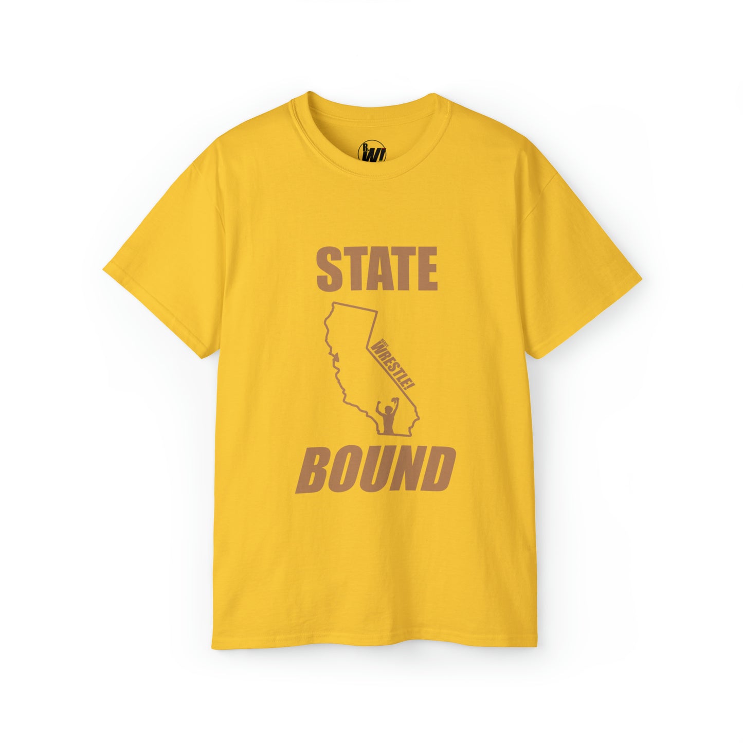 California State Bound, Unisex Ultra Cotton Tee, Brown Logo