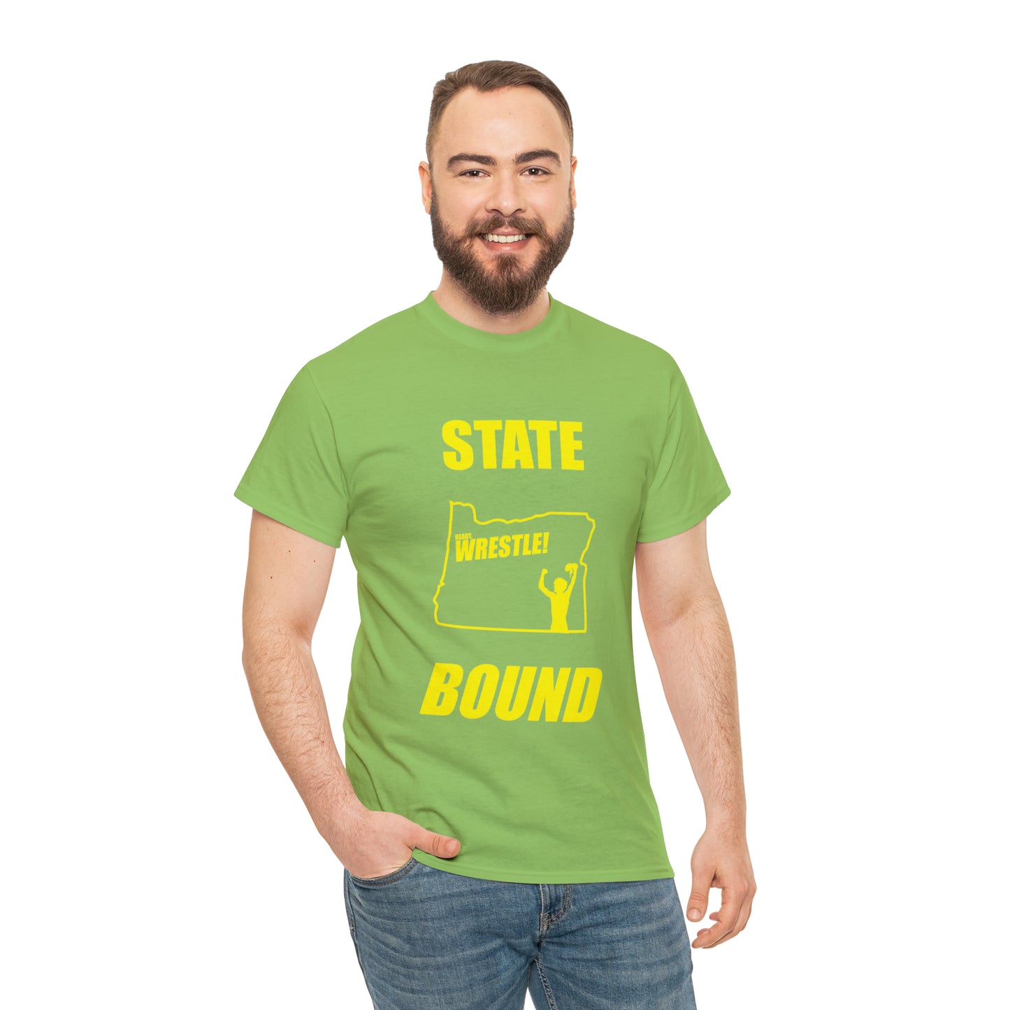 Oregon State Bound, Gold Logo, Unisex Heavy Cotton Tee