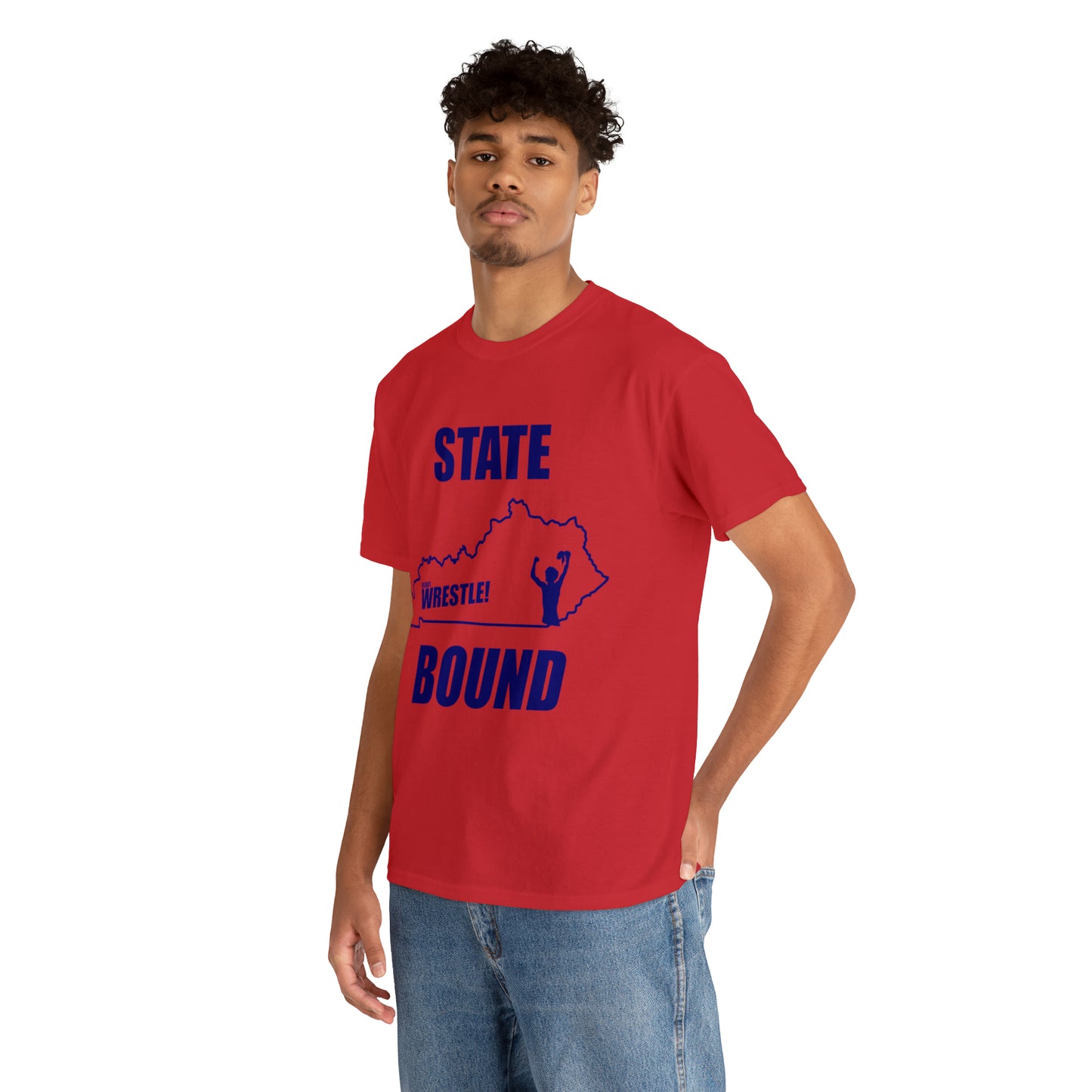 Kentucky State Bound, Royal Blue Logo, Unisex Heavy Cotton Tee