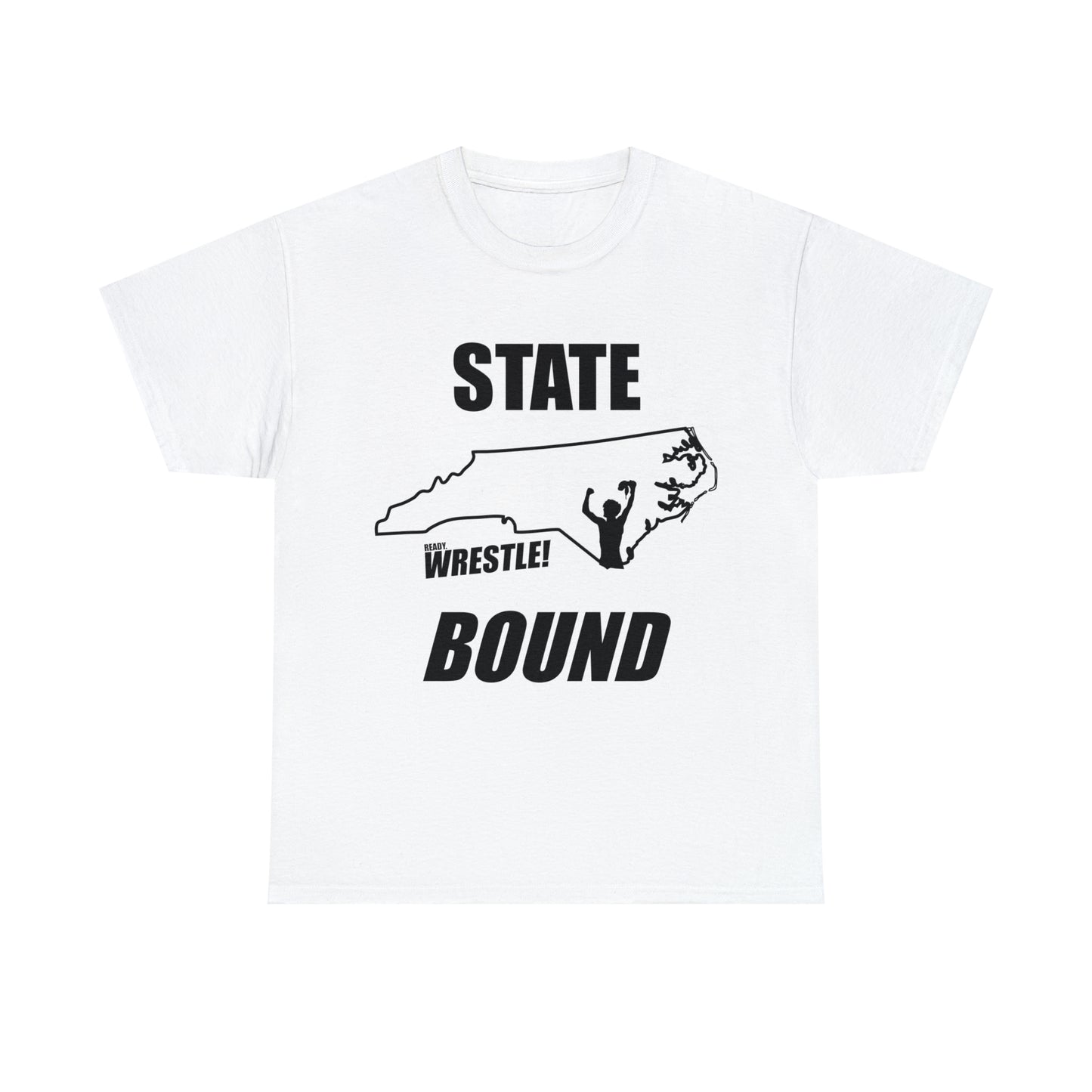 North Carolina State Bound, Black Logo, Unisex Heavy Cotton Tee