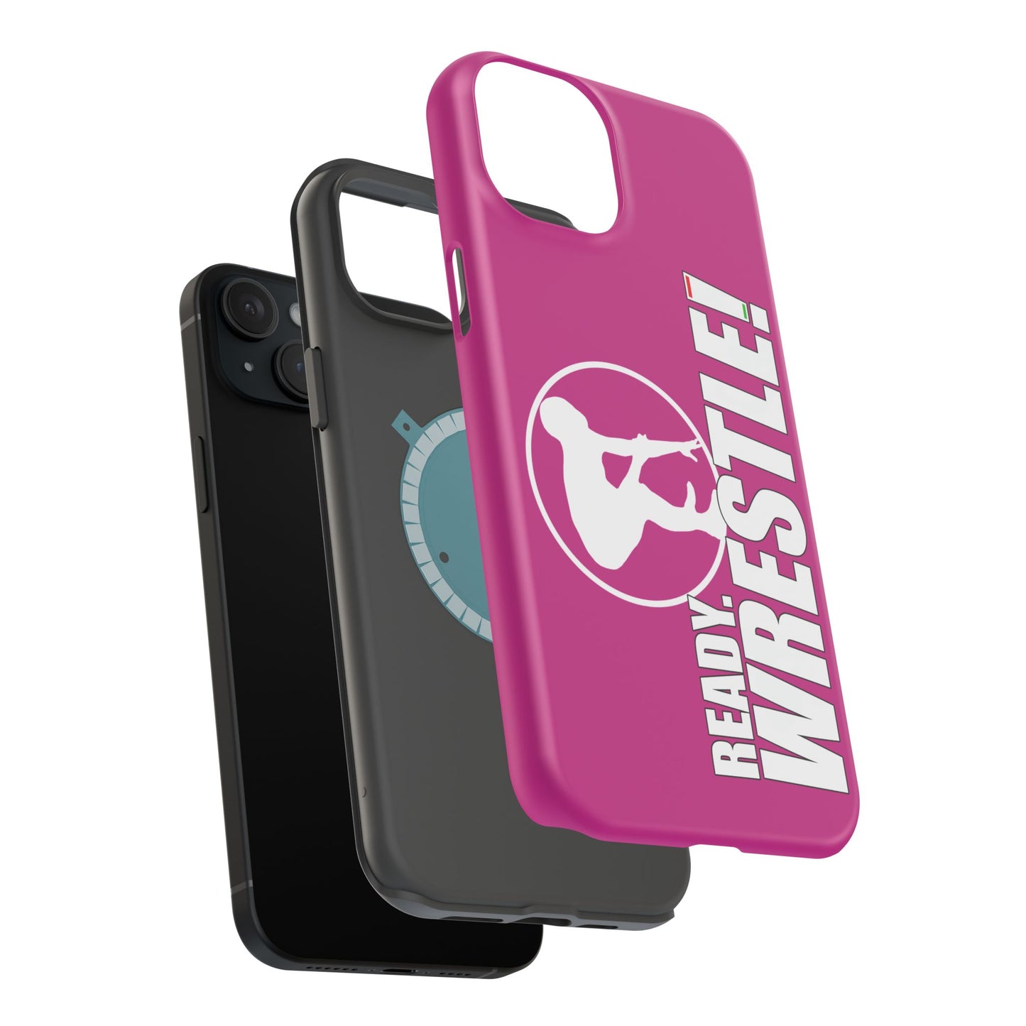Ready. Wrestle! Pink iPhone Magnetic Impact-Resistant Case