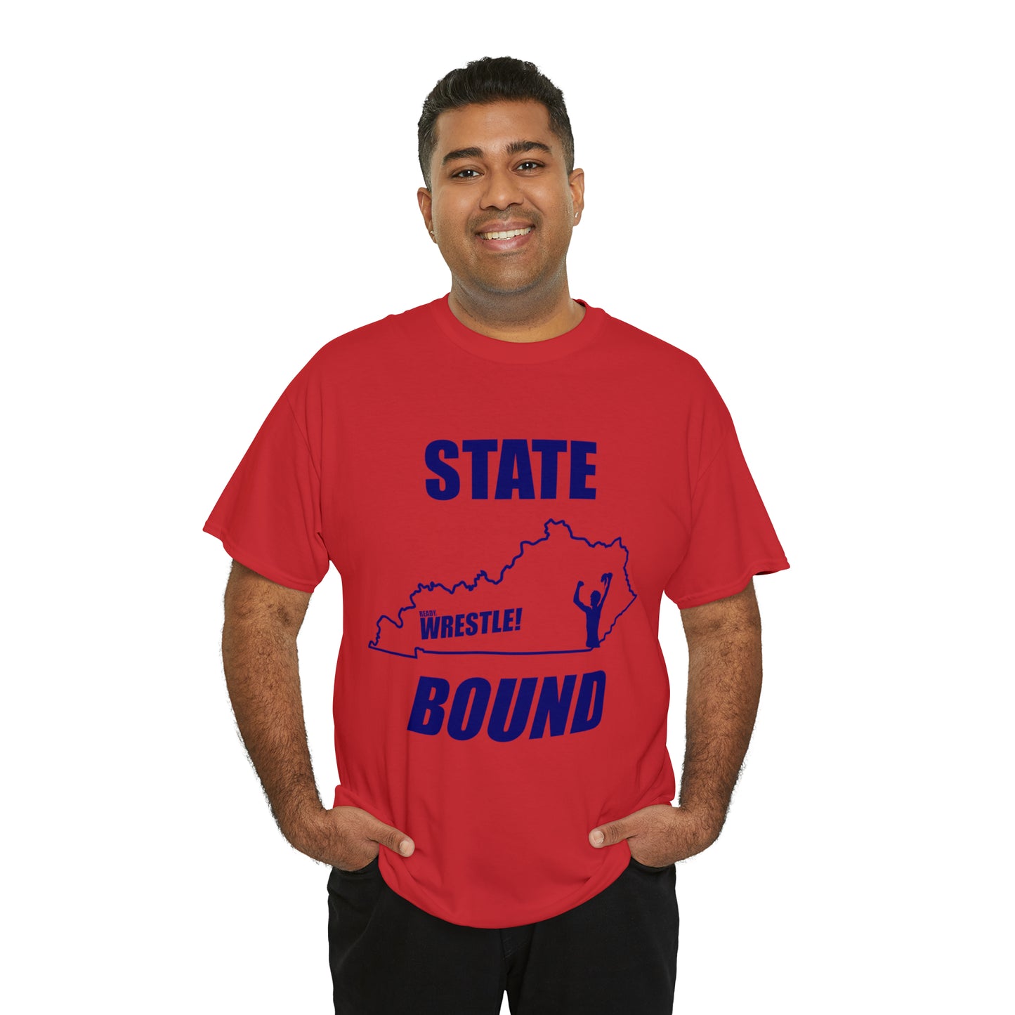 Kentucky State Bound, Royal Blue Logo, Unisex Heavy Cotton Tee