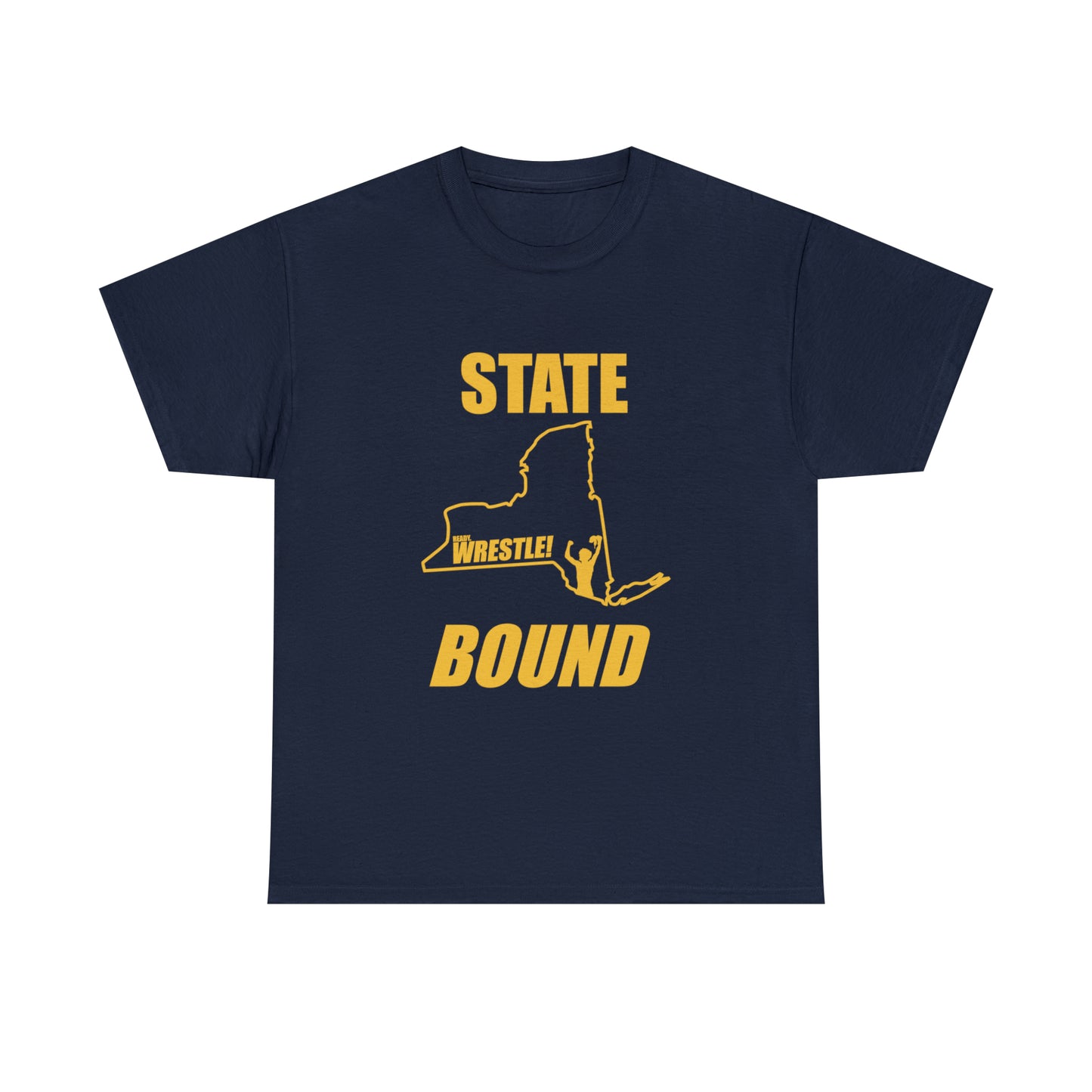 New York State Bound, Gold Logo, Unisex Heavy Cotton Tee