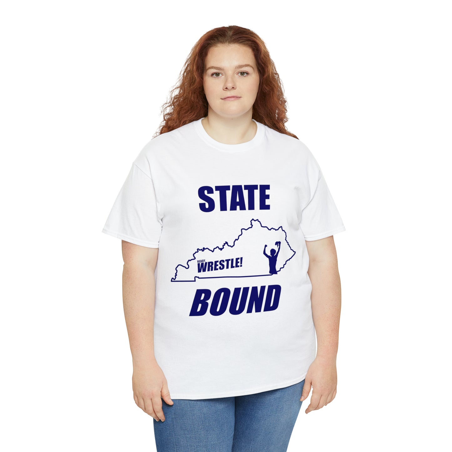 Kentucky State Bound, Royal Blue Logo, Unisex Heavy Cotton Tee