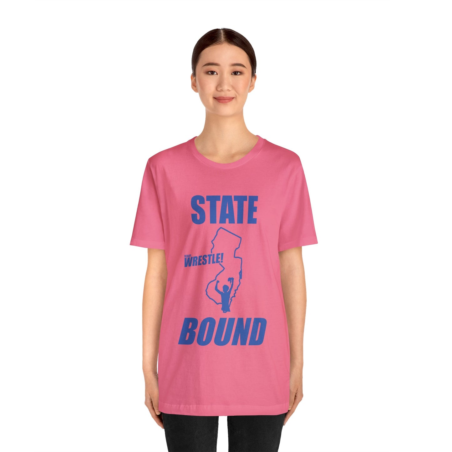 New Jersey State Bound, Blue print, Bella+Canvas 3001, Unisex Jersey Short Sleeve Tee