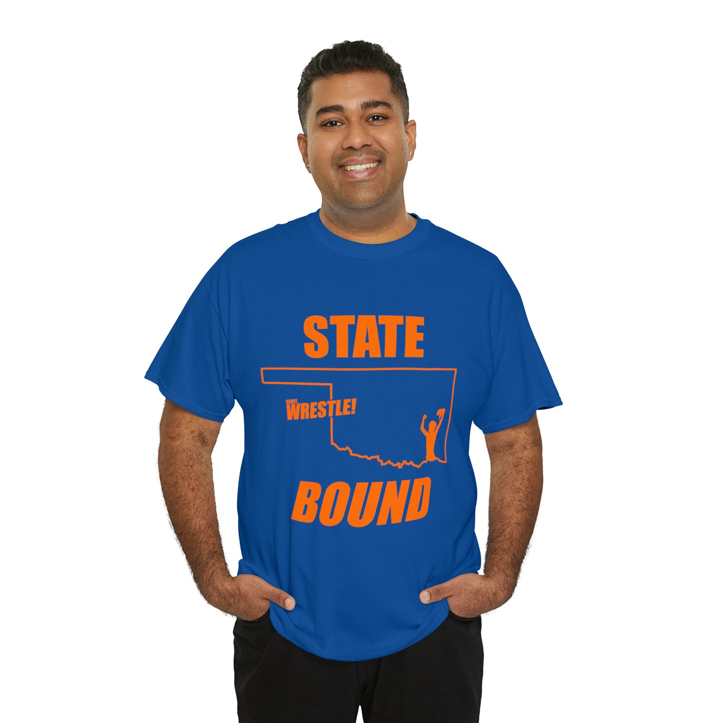 Oklahoma State Bound, Orange Logo, Unisex Heavy Cotton Tee