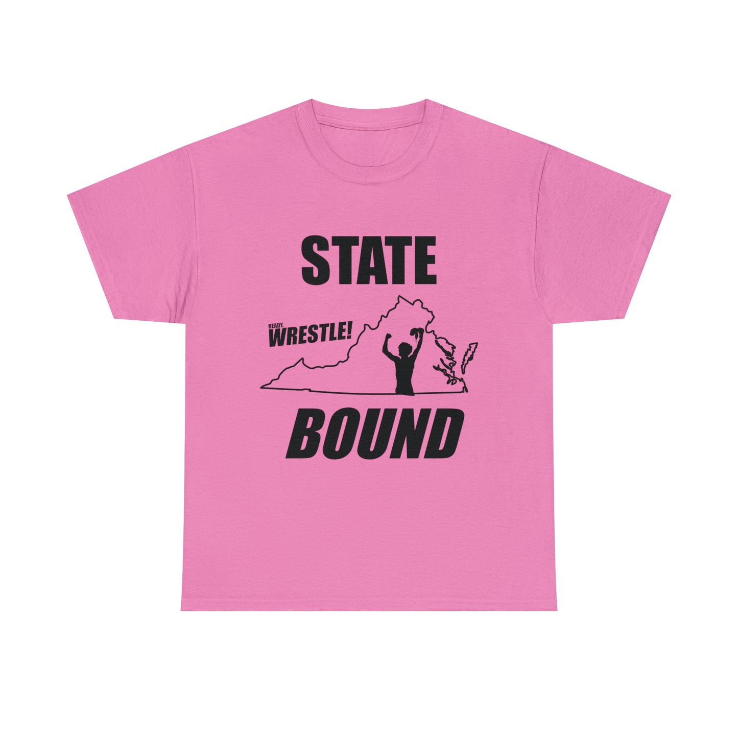 Virginia State Bound, Black Logo, Unisex Heavy Cotton Tee