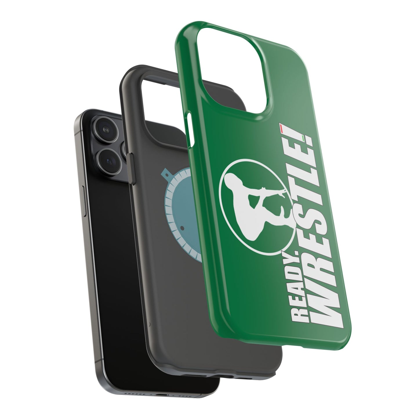Ready. Wrestle! Green iPhone Magnetic Impact-Resistant Case